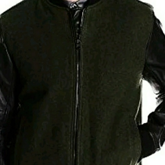 NWT Kenneth Cole WOOL & 'leather' COAT - Picture 3 of 14